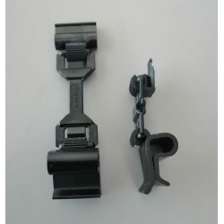 Щипка за тавички поликарбонат с рамо 35мм и картодържател за етикети, черна Щипка за тавички поликарбонат с рамо 35мм и картодържател за етикети, черна