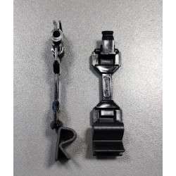 Щипка за тавички с рамо 60мм и картодържател, черна Щипка за тавички с рамо 60мм и картодържател, черна