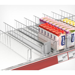 Разделител ляв-десен или с двоен преден стопер 60 мм с габаритни размери 60/485