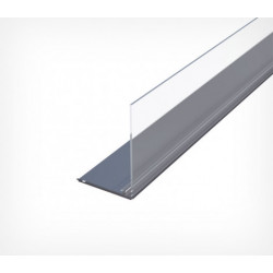 Магнитна Г-шина с преден стопер 80 мм и дължина 1250 мм