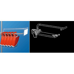 Пластмасова кука с възможност за поставяне на етикетник (за телескопични рамена)