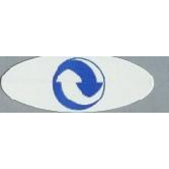 Електромагнитни самозалепващи защитни етикети 15 x 40 mm, с RECYCLE лого
