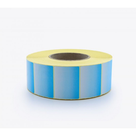 Цветни самозалепващи етикети на ролка, преливащо синьо, 58x43 mm, 3000 етикета